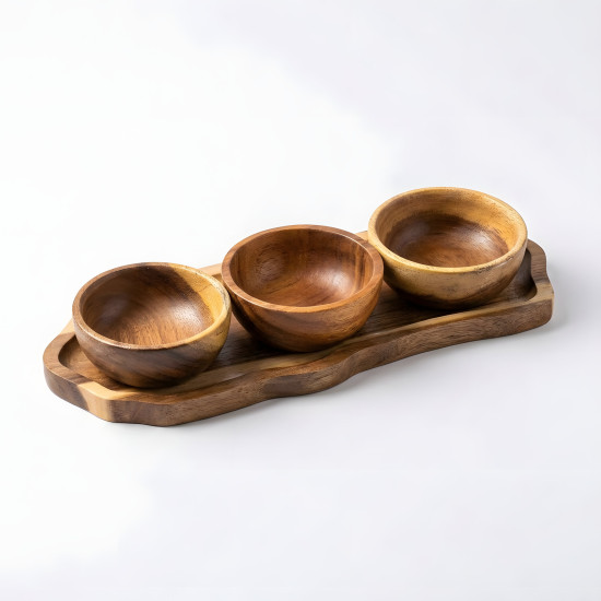 Wooden Bowl Set 3 Pcs